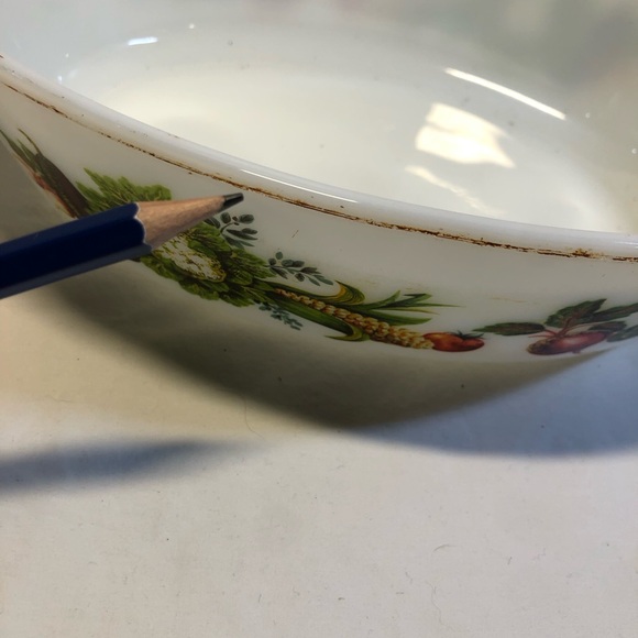 Vintage 1960s Pyrex Jaj Lidded Oval Casserole Dish Vegetable Pattern - Picture 14 of 16